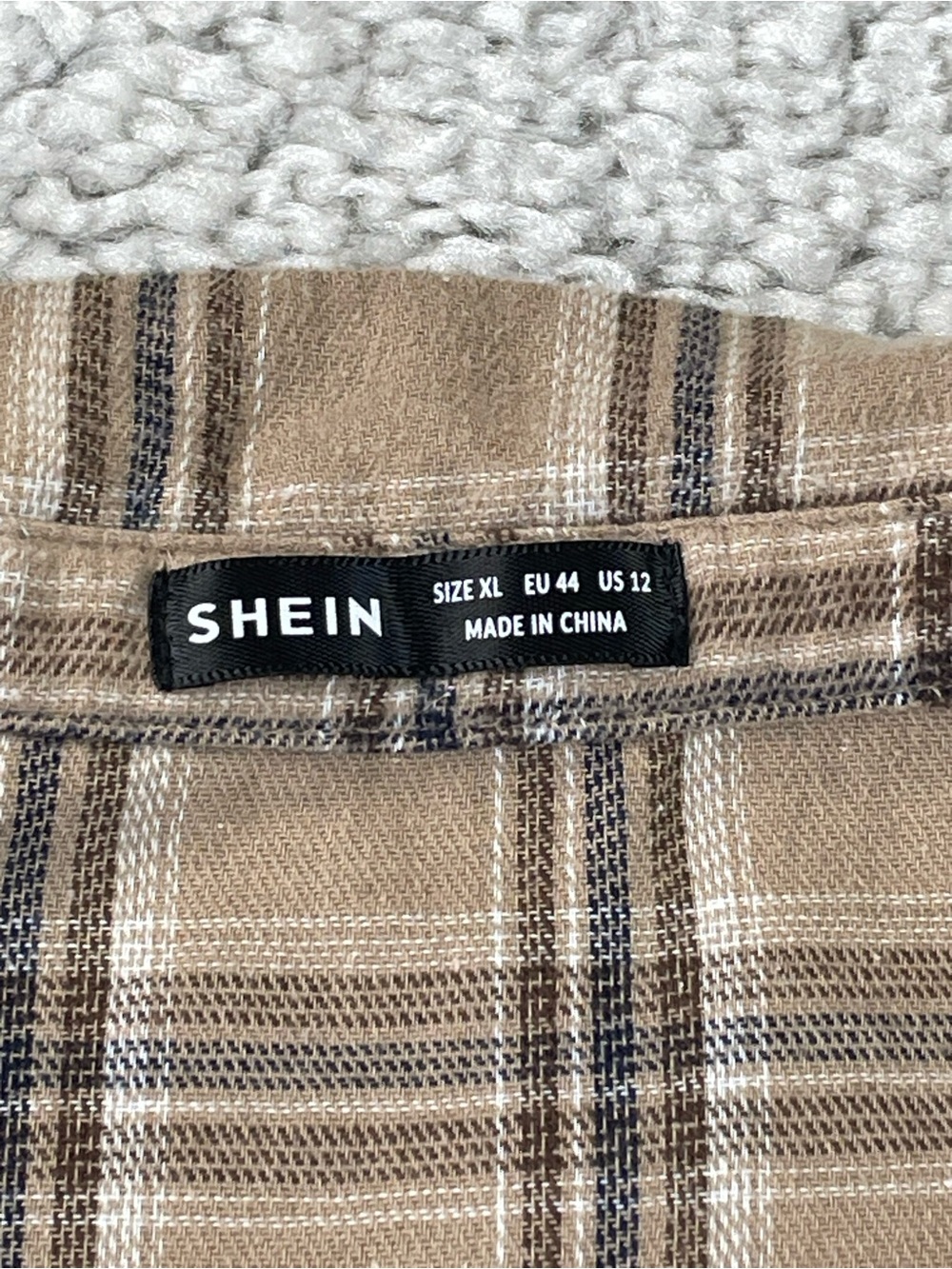 Upcycled Reworked Plaid Flannel. Fox Nature Plaid Shabby Chic Lace XL - Picture 8 of 9